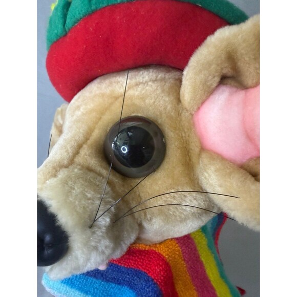 Vtg Goffa International Mexican Chihuahua Plush Toy Wearing Sombrero Poncho 16in - Picture 8 of 12